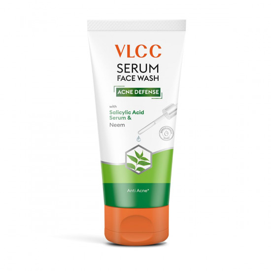 VLCC Serum Facewash - 100ml | with Salicylic Acid Serum to Unclog Pores & Neem to Prevent Acne | Dermatologically Tested | Kills 99% germs that cause acne