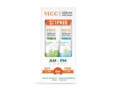 VLCC Salicylic Acid & Neem Serum Facewash - 150 ml to Prevent Acne for AM | with Free Hyaluronic Acid & Aloe Vera Serum Facewash - 150 ml to Strengthen Skin Barrier for PM (B1G1)