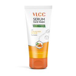 VLCC Serum Facewash - 100ml | with Salicylic Acid Serum to Unclog Pores & Turmeric to Reduce Active Acne | Dermatologically Tested | Kills 99% germs that cause acne