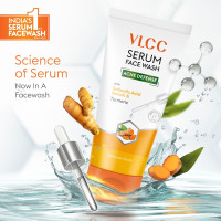 VLCC Serum Facewash - 100ml | with Salicylic Acid Serum to Unclog Pores & Turmeric to Reduce Active Acne | Dermatologically Tested | Kills 99% germs that cause acne