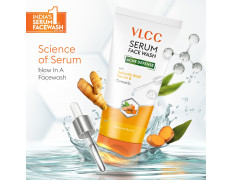 VLCC Serum Facewash - 100ml | with Salicylic Acid Serum to Unclog Pores & Turmeric to Reduce Active Acne | Dermatologically Tested | Kills 99% germs that cause acne