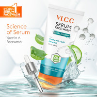 VLCC Serum Facewash - 100ml | with Hyaluronic Acid Serum to Softens and Nourishes Skin & Aloe Vera for Gentle Cleansing & Strengthing Skin Barrier | Dermatologically Tested VLCC Serum Facewash - 100ml | with Hyaluronic Acid Serum to Softens and Nourishes Skin & Aloe Vera for Gentle Cleansing & Strengthing Skin Barrier | Dermatologically Tested