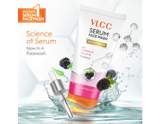 VLCC Serum Facewash - 100ml | with Vitamin C Serum Rich in Antioxidants & Mulberry Extract to Reduce Blemishes & Bright Glow | Dermatologically Tested