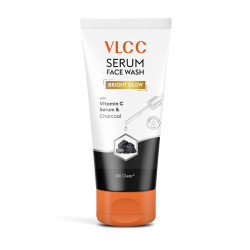VLCC Serum Facewash - 100ml | with Vitamin C Serum Rich in Antioxidants & Charcoal for Oil Control and Detoxifies Skin & Bright Glow | Dermatologically Tested