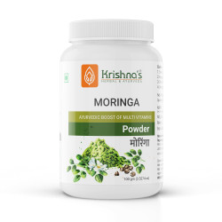 Krishna's Herbal & Ayurveda Pure Moringa Leaf Powder (100gms), Drumstick Leaf Powder Good for Hair, Skin and Immunity, Rich in Multivitamins