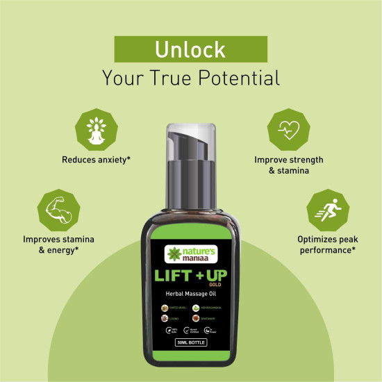 Nature's Maniaa Extra Lift-Up Massage Oil for Men - 50ml