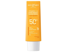 Dot & Key Vitamin C + E Super Bright Sunscreen SPF 50 | Water-Light, UVA/UVB & Blue Light Protection | For Even Toned & Glowing Skin | With Liquid SPF 50+++ | No White Cast, | For All Skin Types | 80g…