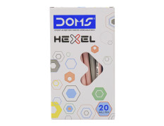 DOMS HEXEL PEN BLUE 20 PCS BOX