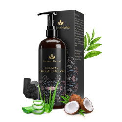 Avimee Herbal Kunwar Charcoal Face Wash I For Oil & Dust Free Skin That Glows From Within | Deep Cleaning With Activated Charcoal & Neem Extracts | 400 ml