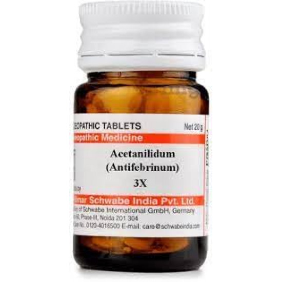 Dr Willmar Schwabe India Acetanilidum (Antifebrinum) Tablet 3X (pack of 2)