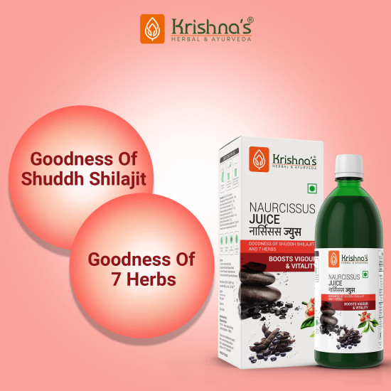 KRISHNA'S HERBAL & AYURVEDA Krishna'S Naurcissus Juice-1000 Ml Ayurvedic Ingredients Ashwagandha,Kaunch Beej,Vidari Kand,Shatawari,Akarkara,Safed Musli,Gokhru Etc Helps In Boosting Stamina KRISHNA'S HERBAL & AYURVEDA Krishna'S Naurcissus Juice-1000 Ml Ayurvedic Ingredients Ashwagandha,Kaunch Beej,Vidari Kand,Shatawari,Akarkara,Safed Musli,Gokhru Etc Helps In Boosting Stamina