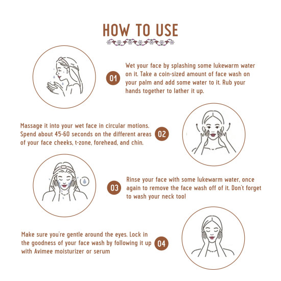 Avimee Herbal Prusha Panchamrita Face Wash | For Normal to Dry Skin | With Real Panchamrita To Gently Cleanse You Skin Leaving It Moisturized (50 ml)