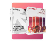 Paradyes Lighten Up! Bleach Pack +Warm Hair Color Sample Box (Chocolate Brown, Coffee Brown, Ginnger Copper, Bekaraar Burgundy and Honey Blonde)