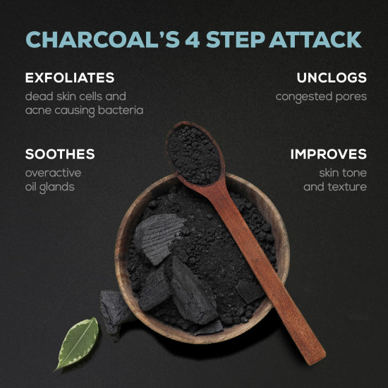 Joy Activated Charcoal Face Wash for Oily Skin 150ml x 2 | Controls Oil & Removes Dirt & Blackheads | Fights Pollution, Reduces Acne & Pimples For a Clearer & Smoother Skin