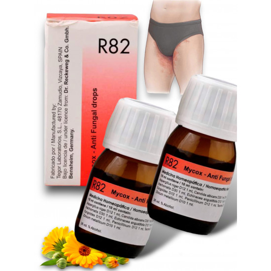 alc-10 Dr Reckeweg R82 Antifungal Drops Homeopathic - 30ml X 2 Bottles | 2 MONTHS Pack RELIEF