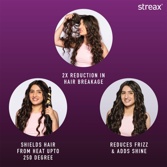 Streax Heat Protectant Spray for Hair - 100 ml, Hair Styling Spray for Women & Men I Heat Protection Spray from heat|Heat protection serum|Protection upto 250°C & 2X Less Hair Breakage Streax Heat Protectant Spray for Hair - 100 ml, Hair Styling Spray for Women & Men I Heat Protection Spray from heat|Heat protection serum|Protection upto 250°C & 2X Less Hair Breakage