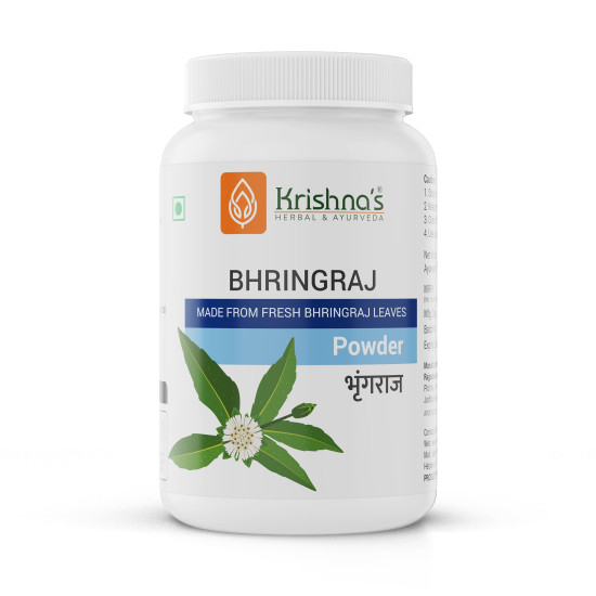 Krishna's Bhringraj Powder - 100 g | Preservative Free | Good for Hair Pack and Oil
