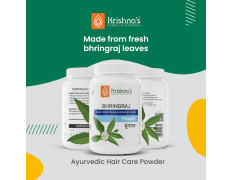 Krishna's Bhringraj Powder - 100 g | Preservative Free | Good for Hair Pack and Oil