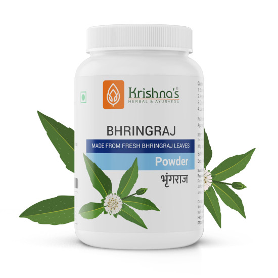 Krishna's Bhringraj Powder - 100 g | Preservative Free | Good for Hair Pack and Oil