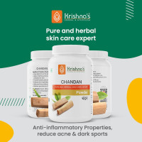 Krishna's Chandan Powder - 100 g | Preservative Free - For Face Pack & Skin Care
