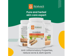 Krishna's Chandan Powder - 100 g | Preservative Free - For Face Pack & Skin Care