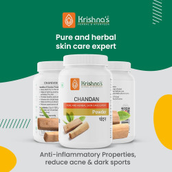 Krishna's Chandan Powder - 100 g | Preservative Free - For Face Pack & Skin Care