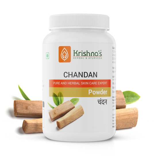 Krishna's Chandan Powder - 100 g | Preservative Free - For Face Pack & Skin Care