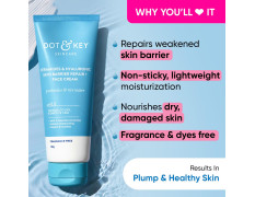Dot & Key Ceramides Moisturizer (Pack of 2, 100 gms each) with Hyaluronic for Intense Moisturizing | With Probiotic & Rice Water I Barrier Repair Cream | For Dry Skin, Normal Skin & Sensitive Skin