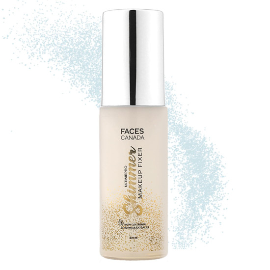 FACESCANADA Ultime Pro Shimmer Makeup Fixer, 100Ml | Long Lasting Makeup Setting Spray | Keeps Makeup Intact | Glamourous Shimmer Finish | Hydrates, Soothes & Refreshes Skin | Alcohol Free