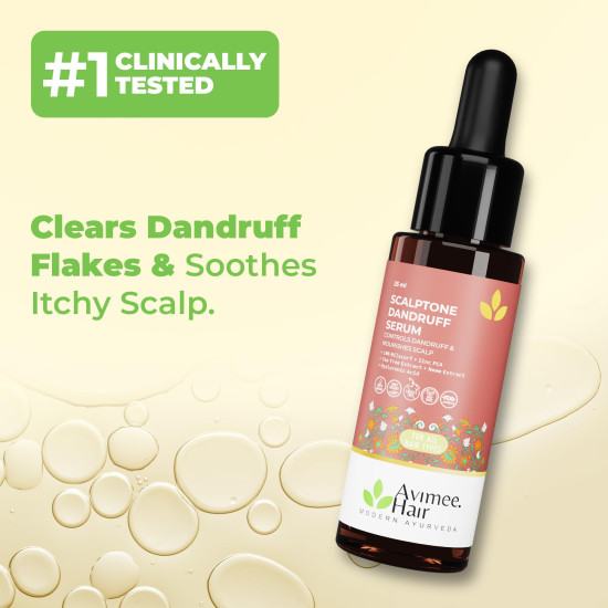 Avimee Herbal Scalptone Dandruff Serum | Anti dandruff hair serum | Helps with Dandruff and Nourishes Scalp | For Men & Women | 25 ml