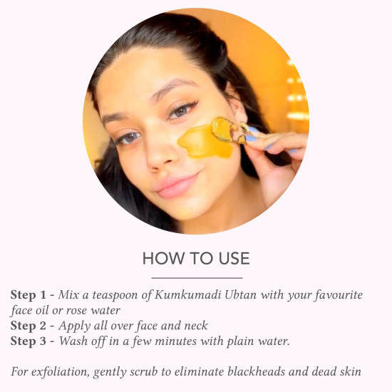Auravedic Kumkumadi Tailam Ubtan Face Wash For Glowing Skin Kumkumadi Oil Ubtan Powder Face Cleanser For Skin Brightening All Natural Dried Herbs Flowers Paraben Free 60gm