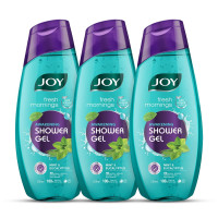 Joy Cooling Mint Shower Gel Body Wash Soap Value Combo Pack (250ml x 3) | With Peppermint for Skin Cooling & Eucalyptus for Deep Cleansing | For All Skin Types | For Men & Women