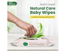 Mother Sparsh Natural Care Baby Wipes 60 Pcs (Pack of 9) I 100% Plant Made Fabric From Forest Land | Gentle + Cleanse (with Grapefruit) Wet Wipes For Baby I Cotton Cloth Like Bigger Sheets