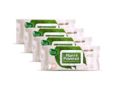 Mother Sparsh Natural Care Baby Wipes 60 Pcs (Pack of 4) I 100% Plant Made Fabric From Forest Land | Gentle + Cleanse (with Grapefruit) Wet Wipes For Baby I Cotton Cloth Like Bigger Sheets