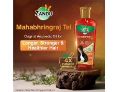 Zandu Mahabhringraj Tel (200ml): Original Hair Oil with 100% Pure Sesame Oil | 4X Power of Bhringraj | Scientifically Proven | 13 Potent Herbs | Hair Fall Control, No Parabens, Harmful Chemicals
