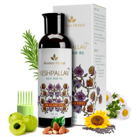 Avimee Herbal Keshpallav Plus Hair Oil for Men & Women | Keshpallav hair oil | Non Oily Non Greasy with Soothing Fragrance | With Rosemary to Fight Hair Fall | 100 ml