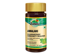 Zandu Amalaki Tablets with 100% Pure Amalaki Extract for Enhanced Immunity & Wellness | Rich in Vitamin C & Antioxidants | Promotes Skincare & Haircare | 100% Safe & Vegetarian | (60 Tabs)