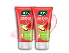 Joy Skin Fruits Apple Face Wash for Glowing Skin | Softens, Moisturises & Nourishes | Natural AHAs, No Sulphates, Paraben Free | All Skin Types - 150ml x 2