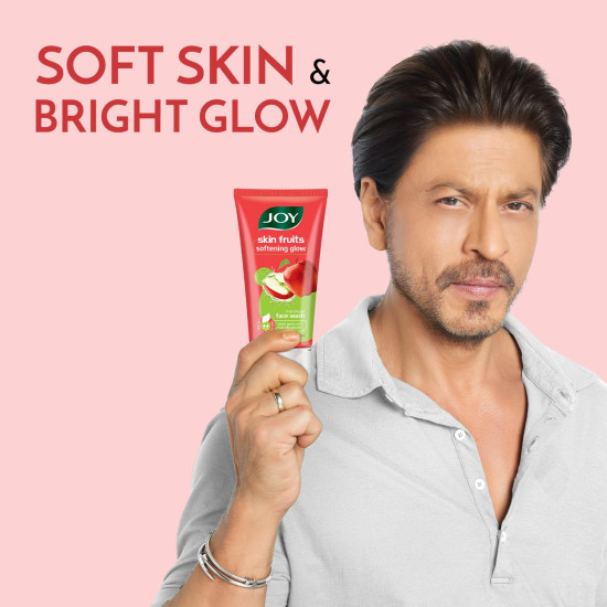 Joy Skin Fruits Apple Face Wash for Glowing Skin | Softens, Moisturises & Nourishes | Natural AHAs, No Sulphates, Paraben Free | All Skin Types - 150ml x 2