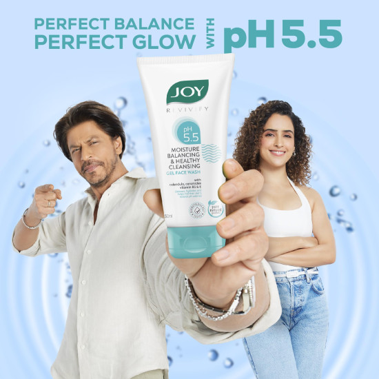 Joy pH 5.5 Hydrating Gel Face Wash with Ceramides 150ml x 2 | Gently Cleanses and Restores Skin Barrier | Ideal for Sensitive Skin