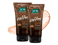 Joy Tan Removal Exfoliating Coffee Face Wash (2X150ml) | Energizes Dull Skin & Reduces Puffiness | Deep Cleansing Exfoliating Face Wash for All Skin Types, Men & Women (300ml Combo Pack of 2)