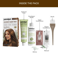 Paradyes No Bleach Hazel Brown Glossy Hair Tint, Ammonia-Free Formula for Natural Black Hair, Visible on Natural Black Hair, Enriched with Herbal Extracts, Includes Anti-Fade Conditioner for Long-Lasting Shine, 5 Light Brown Paradyes No Bleach Hazel Brown Glossy Hair Tint, Ammonia-Free Formula for Natural Black Hair, Visible on Natural Black Hair, Enriched with Herbal Extracts, Includes Anti-Fade Conditioner for Long-Lasting Shine, 5 Light Brown
