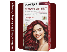 Paradyes No Bleach Cherry Coke Glossy Hair Tint, Ammonia-Free Formula for Natural Black Hair, Visible on Natural Black Hair, Enriched with Herbal Extracts, Includes Anti-Fade Conditioner for Long-Lasting Shine, 6.6 True Red