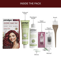 Paradyes No Bleach Cherry Coke Glossy Hair Tint, Ammonia-Free Formula for Natural Black Hair, Visible on Natural Black Hair, Enriched with Herbal Extracts, Includes Anti-Fade Conditioner for Long-Lasting Shine, 6.6 True Red Paradyes No Bleach Cherry Coke Glossy Hair Tint, Ammonia-Free Formula for Natural Black Hair, Visible on Natural Black Hair, Enriched with Herbal Extracts, Includes Anti-Fade Conditioner for Long-Lasting Shine, 6.6 True Red