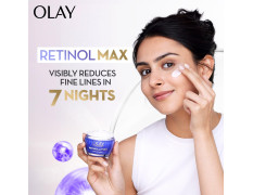 Olay Retinol24 Max Night Cream l Visibly Reduces Fine Lines in 7 Nights | Max Repair, Max Hydration l No Redness or Irritation | Fragrance Free l Normal, Oily, Dry and Combination Skin l 50g