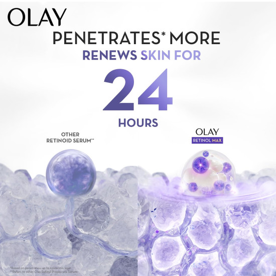 Olay Retinol24 Max Night Cream l Visibly Reduces Fine Lines in 7 Nights | Max Repair, Max Hydration l No Redness or Irritation | Fragrance Free l Normal, Oily, Dry and Combination Skin l 50g