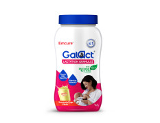 Galact Granules - Lactation Supplement with Shatavari to increase breast milk - Kesar flavour 400g | 20 day Pack | 2 Scoops per serving with milk | From Emcure Pharmaceuticals Ltd.