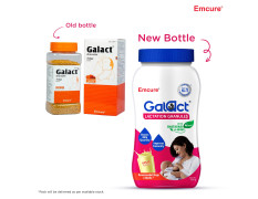 Galact Granules - Lactation Supplement with Shatavari to increase breast milk - Kesar flavour 400g | 20 day Pack | 2 Scoops per serving with milk | From Emcure Pharmaceuticals Ltd.