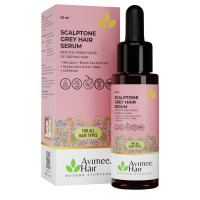 Avimee Herbal Scalptone Grey Hair Serum with Hyaluronic Acid & Caffeine | Toxin Free | Light-weight, Non-sticky & Odourless formula | For All hair types | 25 ml