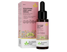 Avimee Herbal Scalptone Grey Hair Serum with Hyaluronic Acid & Caffeine | Toxin Free | Light-weight, Non-sticky & Odourless formula | For All hair types | 25 ml